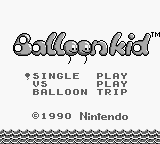 Balloon Kid Title Screen